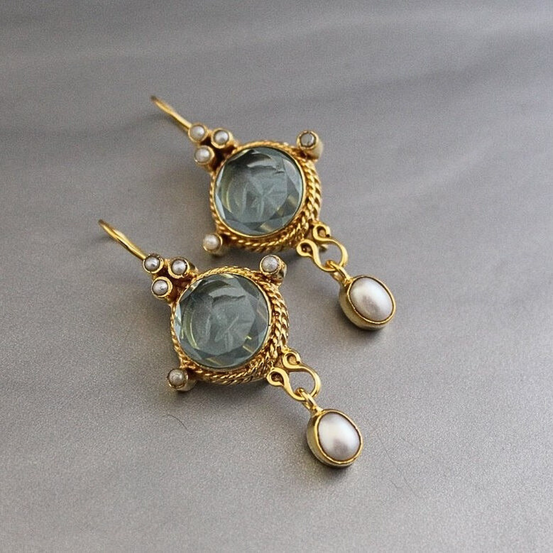 Merena™ | Vintage Pearl Earrings