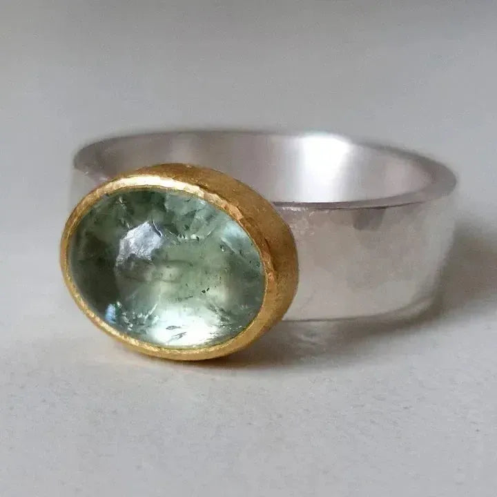 Lena™ | Handmade Vintage Green Ring