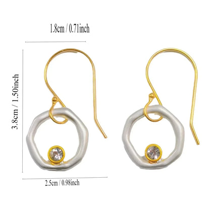 Vintage Gold & Silver Zirconia Earrings