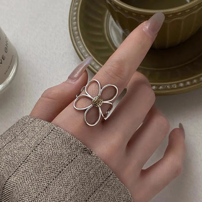 Sunbound Sterling Silver Petal Ring