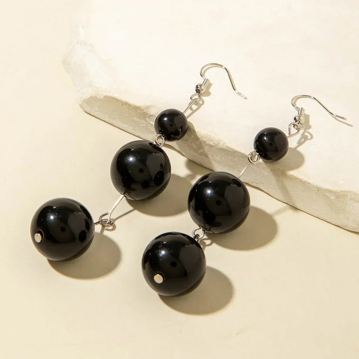 Black Beads Earrings