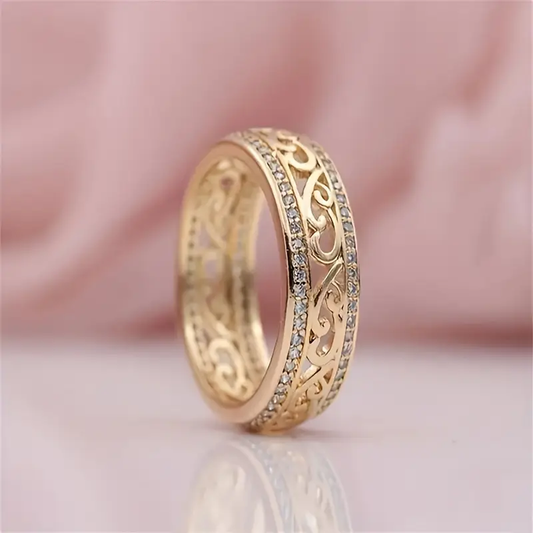 Flora™ | Bright Hollow Gold Ring